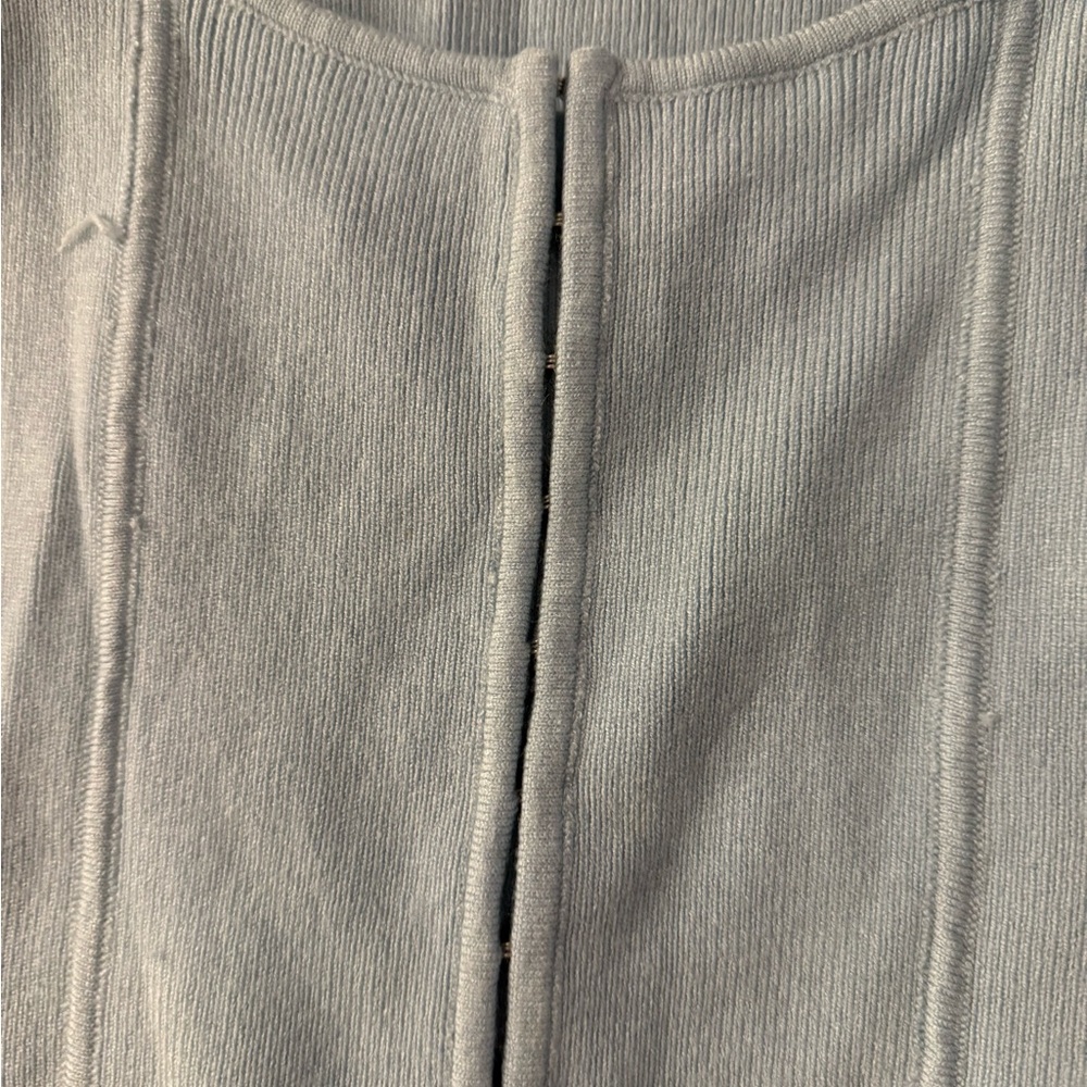 Le Lis Soft Blue Ribbed Top - Picture 3 of 4